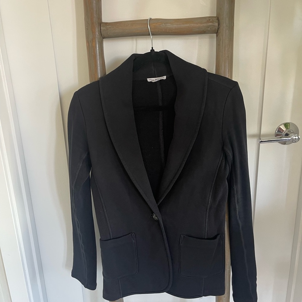 James Perse Los Angeles black shawl blazer in Medium